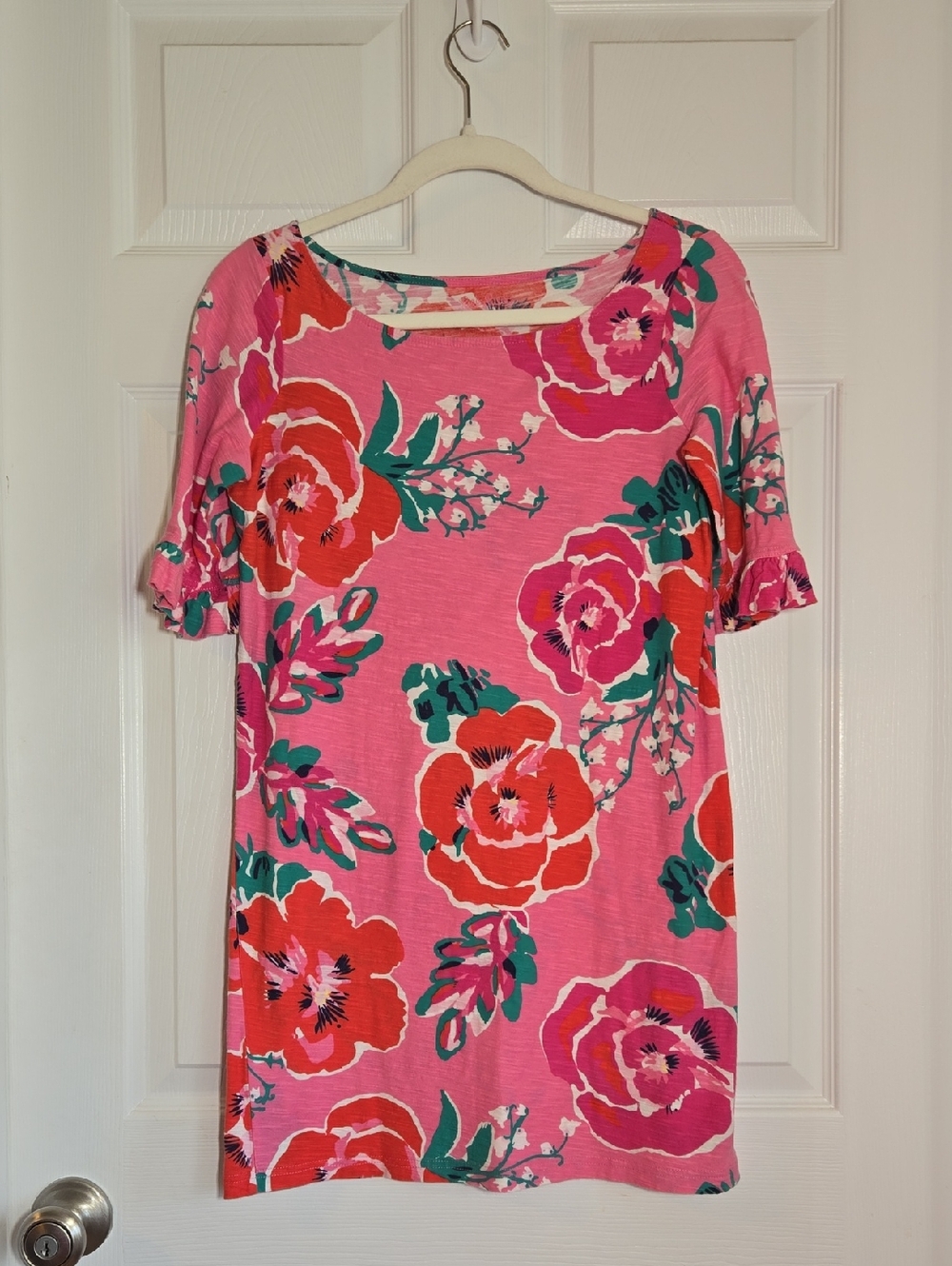 Lilly Pulitzer A Thing Called Love Hottie Pink Somerset Cotton Dress Size Small